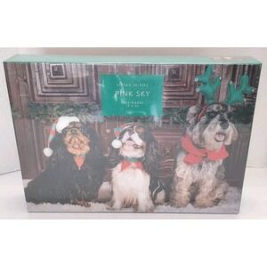 NEW Pink Sky " SANTA'S HELPERS" Christmas Dogs  1000 Piece Jigsaw Puzzle SEALED